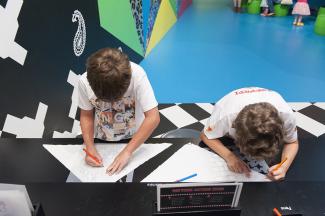 Installation view of ‘Jemima Wyman: Pattern Bandits’ exhibition, Children’s Art Centre, Gallery of Modern Art, Brisbane, 2014