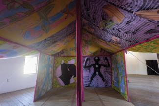 Francesco Clemente, Pepper Tent, 2014. Mixed media. Courtesy of the artist and the Kochi-Muziris Biennale.