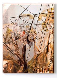 Julie Fragar, The Strings, 2014. Oil on board, 137.5 x 102cm. Courtesy the artist and Sarah Cottier Gallery, Sydney. 