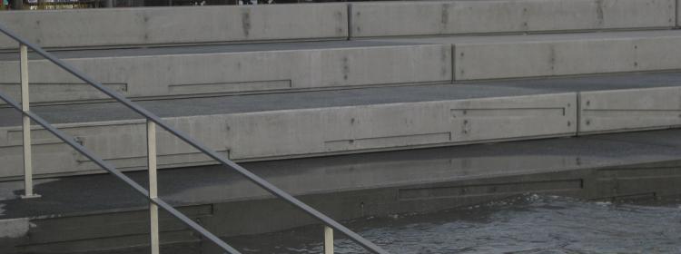 Rachel Shearer and Hillery Taylor Architecture, Silt Line, 2011. Cast concrete tidal steps. Auckland Council Public Art.