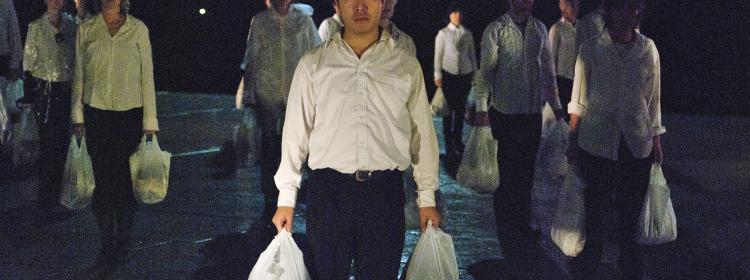 Deborah Kelly, Documentation of Tank Man Tango, a Tiananmen Memorial, in Sydney, 4 June 2009. Photograph William Yang.