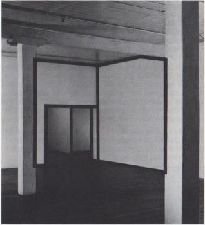 Felice Varini, Installation, Artspace, Sydney, 1988. Photo: Fenn Hinchliffe. 