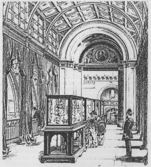 Figure 2. The Prince Consort’s Gallery, South Kensington Museum, c.1876. Drawing by John Watkins. 