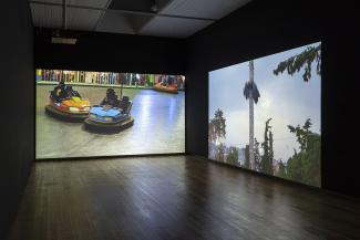 Bumper Cars (left), Drop Zone (right), 2014.