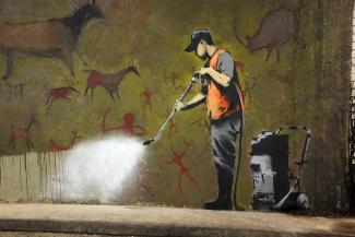 Banksy, Cave Painting, 2008. Image © Michael Greenwood.