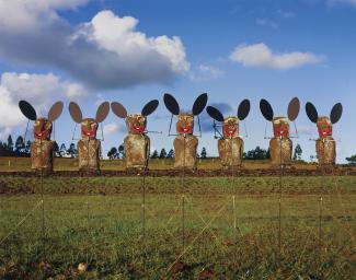Olaf Breuning, Easter bunnies, 2004. Type C Photograph, 122 x 155cm. Purchased 2010 with a special allocation from the Queensland Art Gallery Foundation. Collection Queensland Art Gallery.