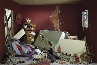 The Destroyed Room, 1978. Transparency in light box, AP 159 x 234cm. Courtesy of the artist. © Jeff Wall.