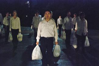 Deborah Kelly, Documentation of Tank Man Tango, a Tiananmen Memorial, in Sydney, 4 June 2009. Photograph William Yang.