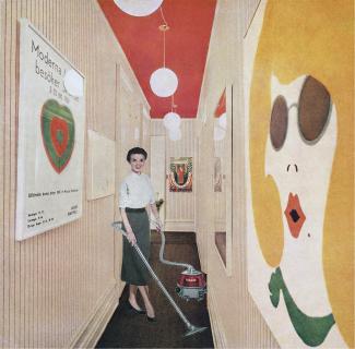 Martha Rosler, Vacuuming Pop Art, 1966-72. Photomontage, 60.96 x 50.8cm. 