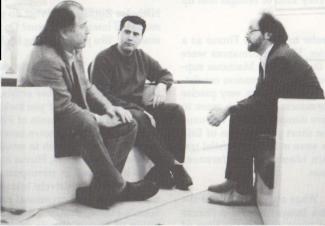 Left to right: René Block, Eugena Carchaslo, Nicholas Zurbrugg.